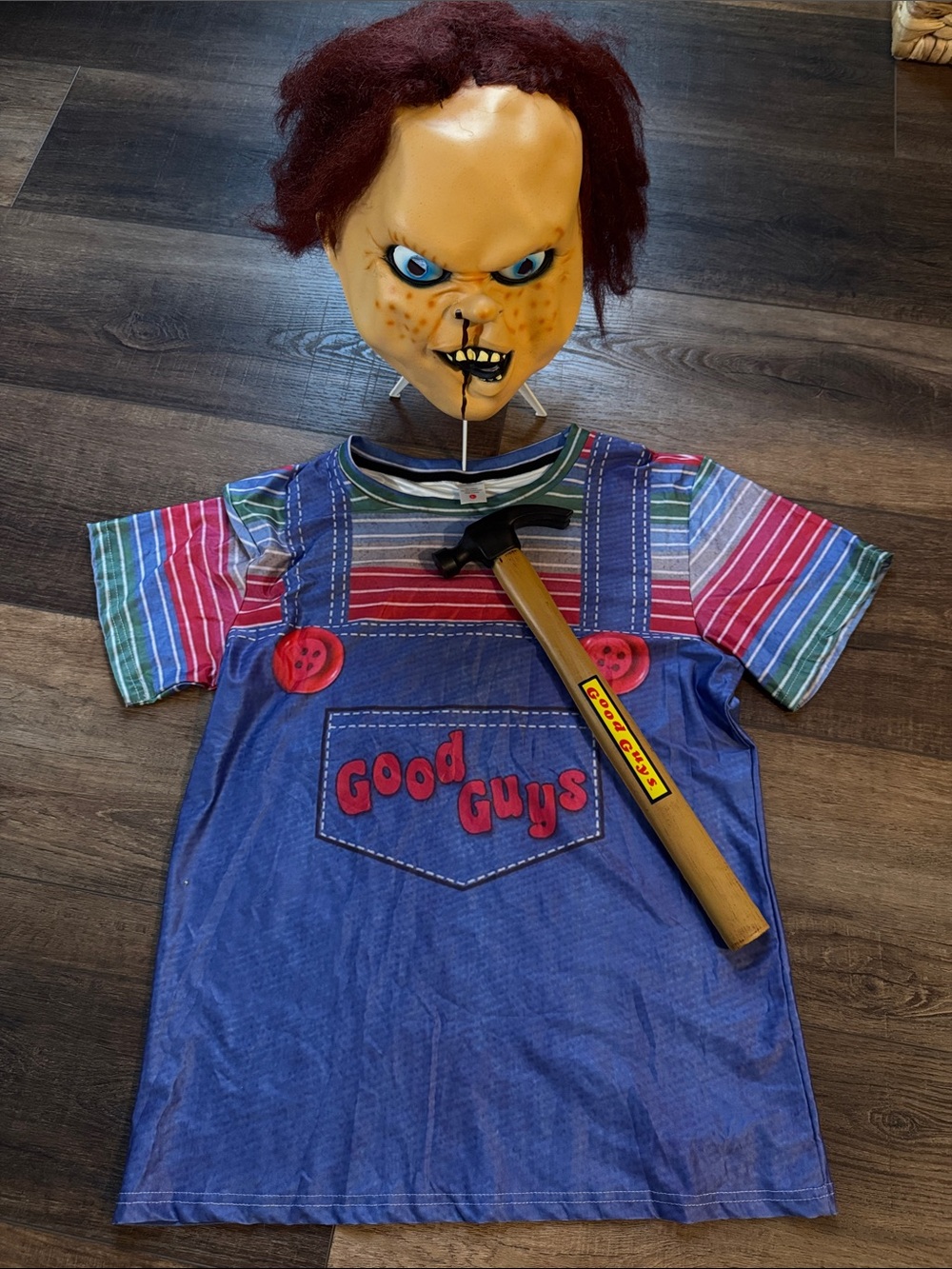 Chucky costume Mask and shirt